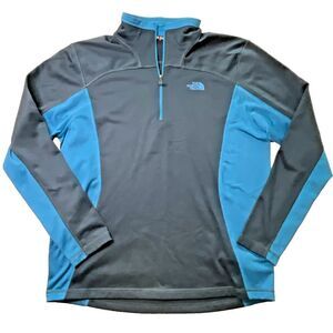 The North Face 1/4 Zip‎ Pullover Fleece Two Tone Blue NF00CP4A Men Size L
